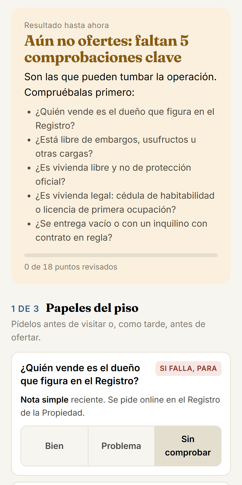 Checklist: aún no ofertes, faltan 5 comprobaciones clave